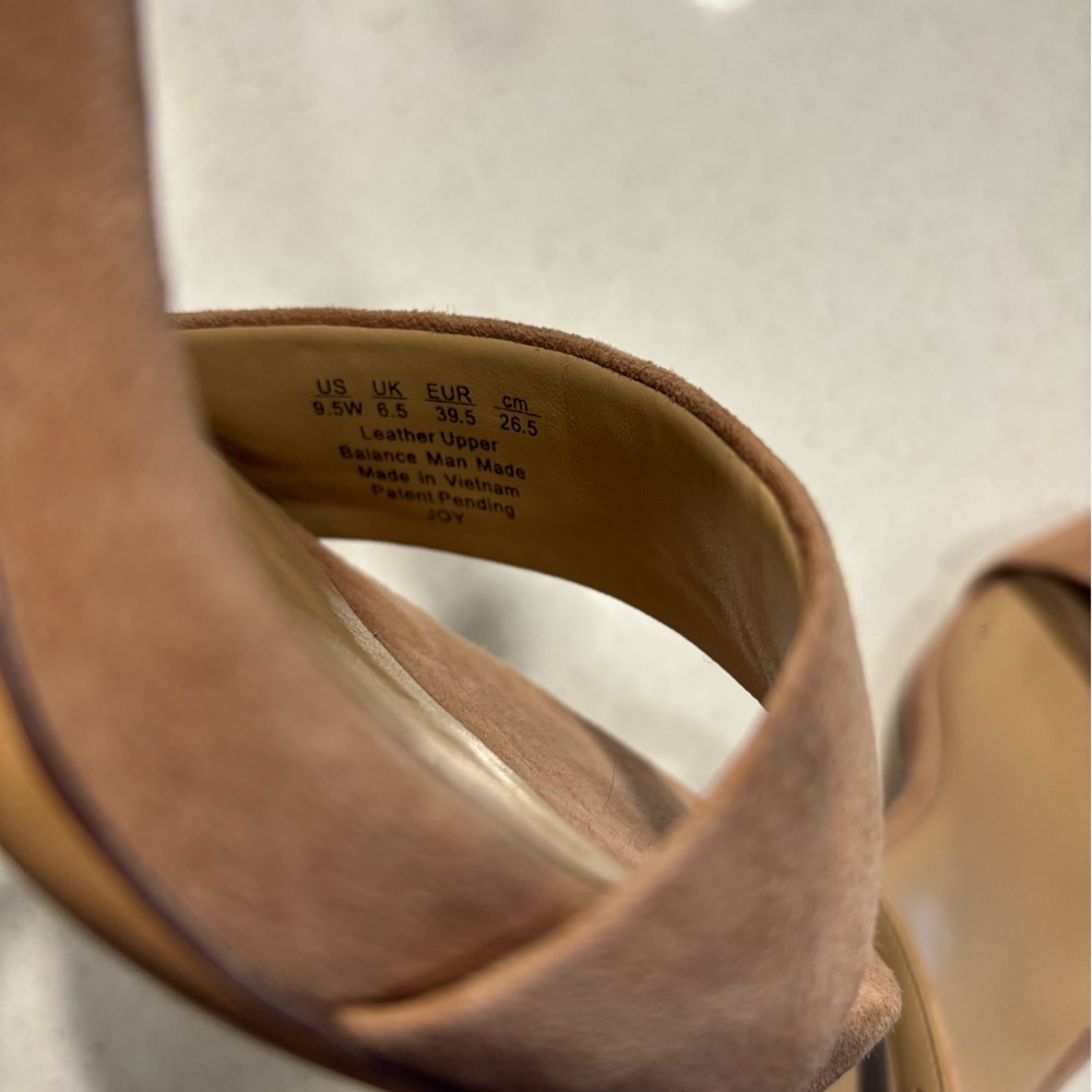 Tan Suede Heeled Sandals, size 9.5W - Picture 8 of 8